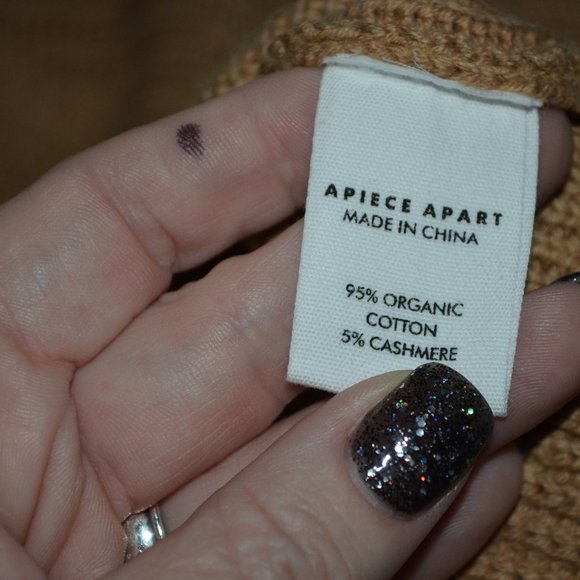 NWT $388 A Piece Apart Malu Rib Camel Crew Long Sleeve Sweater - Picture 8 of 8